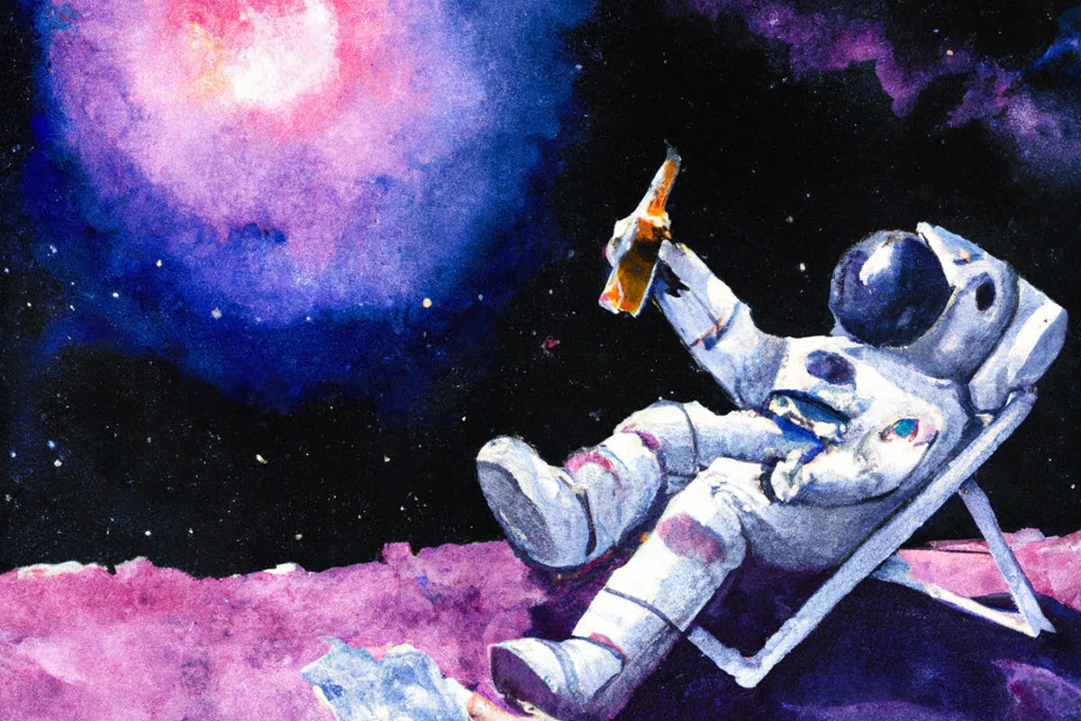 Astronaut holding beer Dalle-2